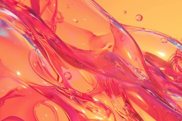 Obraz premium Abstract fluid composition with vibrant shapes