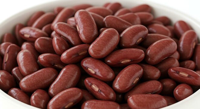 Red beans on a white background Red bea