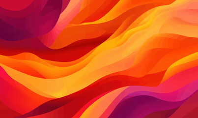Obraz premium Vibrant Abstract Memphis Style Background with Orange Gradients in Flat Minimalist Vector