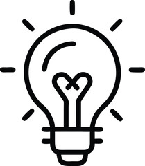 Obraz premium Creative Light Bulb Icon Idea, Innovation and Solution