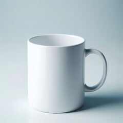 Obraz premium White Mug Mockup - White Cup for Branding and Logo Placement - Product Design for Identity - White Drink Cup in Studio Environment - Background for Promotional Material - Mock-up for Presentation