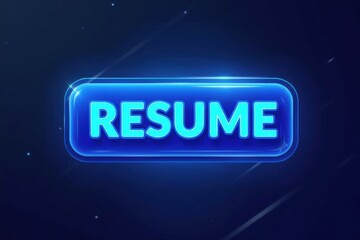 Resume Button in Blue