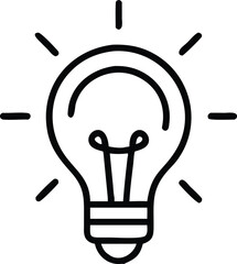 Creative Light Bulb Icon Idea, Innovation and Solution