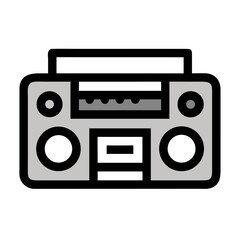 Fototapeta premium Boombox Icon Representing School Music and Audio Entert