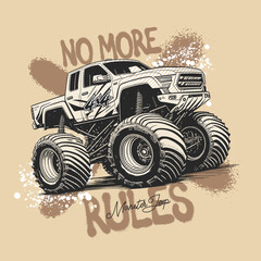 Monster Off Road big power, vector design illustration © Junior 319
