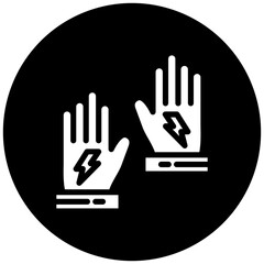 Obraz premium Electrician Gloves Icon Style