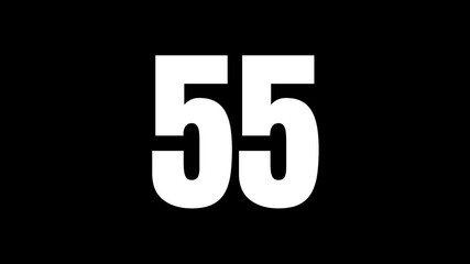 60 seconds countdown timer with white bold numbers suitable for product launches, exams, registration closings, deadlines, voting