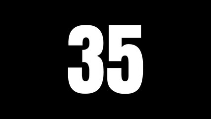 40 seconds white countdown timer with white bold numbers suitable for product launches, exams, registration closings, deadlines, voting