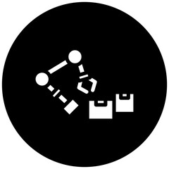 Robotic Arm Icon Style