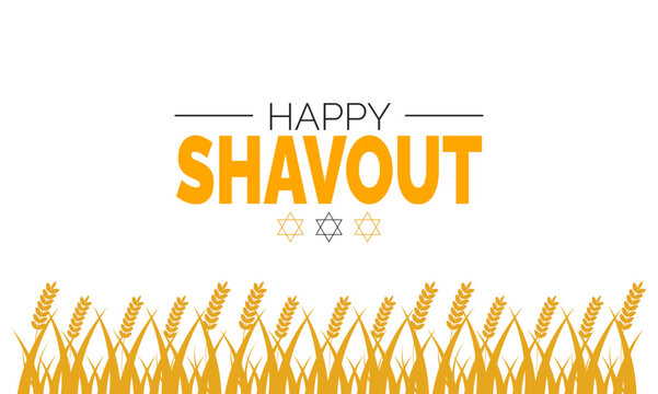 Happy Shavuot Jewish holiday design. Perfect for banners, posters, greeting cards, and social media. Includes colorful illustration and elegant typography for a joyful and professional look
