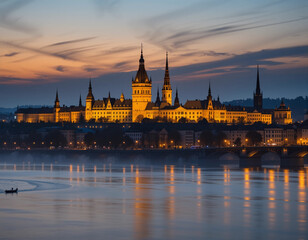 Naklejka premium Nürnberg Twilight — A Historical Skyline in Harmony