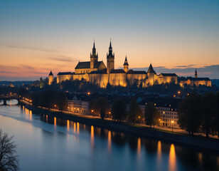 Obraz premium Nürnberg Twilight — A Historical Skyline in Harmony