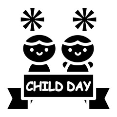 childrens day Solid icon