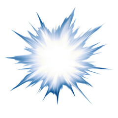 Obraz premium bright, dynamic explosion of light with sharp, jagged edges radiating outward, creating sense of energy and motion. burst features gradient of white to blue hues, evoking powerful and dramatic