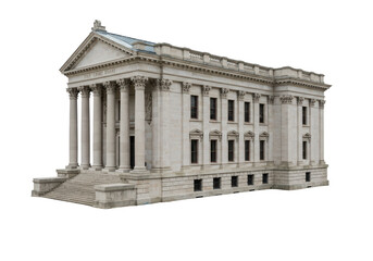 Fototapeta premium Isolated Antique Courthouse Building