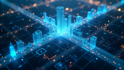State of the Art 5G Smart Infrastructure Framework: Integrated Digital Systems & Scalable Network Solutions for Resilient Urban Environments in Photo Stock Concept