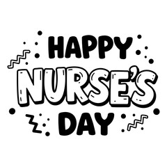 Fototapeta premium Bold, stylized graphic design perfect for celebrating Nurses Day. Ideal for social media, marketing campaigns, and educational materials.