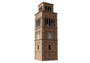 Isolated Old Brick Bell Tower