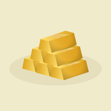 recommend clip art: Stack of Gold Bar Icon, Ingot Symbol Representing Wealth, Investment, Luxury, Currency and Treasure