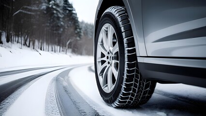 Winter road, Snow, Car tire