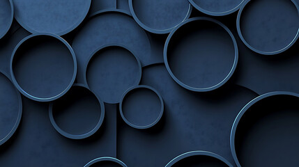 Abstract Blue Digital and Geometric Design Elements