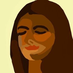 Portrait, tea colors