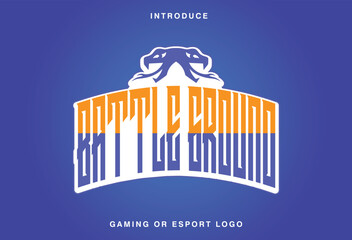 Name Gaming Battle Ground Esport Logo Design Vector
