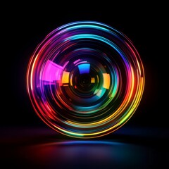 Colorful lens abstract digital art