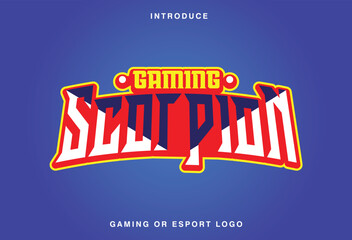 Name Gaming  Scorpion Esport Logo Design Vector