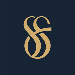 Minimalist Luxury Initials FS Logo Design