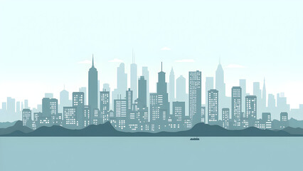 Obraz premium chicago skyline in winter