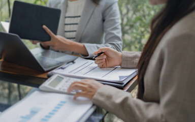 Startup business discussing in the office, business people working together