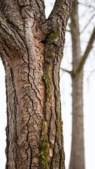 Trunk of a tree Isolated On White Background