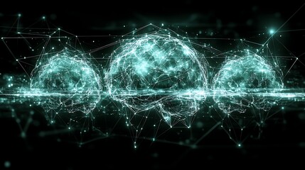 Interconnected global spheres in a digital network.