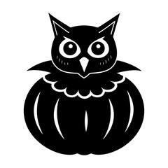 owl on a black background