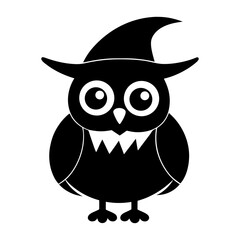 Vector owl on white background