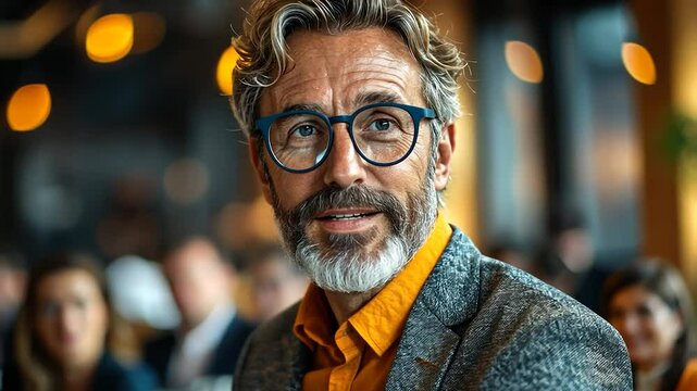 Confident Mature Man in Business Setting