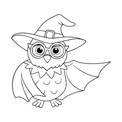 Cute owl outline vector owl 
