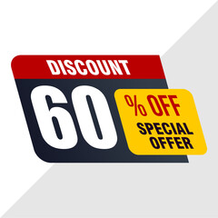 60% Discount Offer Banner - Limited Time Mega Deal