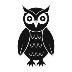 Vector owl on white background