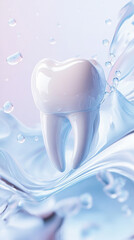 Concept image of teeth cleaning