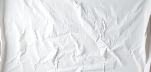 Obraz premium Soft, wrinkled white cloth backdrop with subtle texture and folds, backdrop, textile