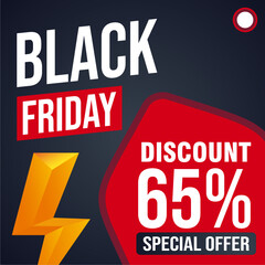 65% Off Sale Banner - Clearance Discount Promo