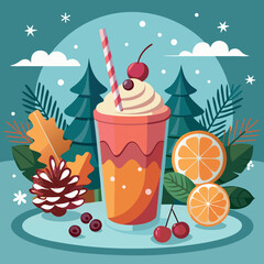 Cranberry-orange-smoothie-in-a-snowy-winter-wonder