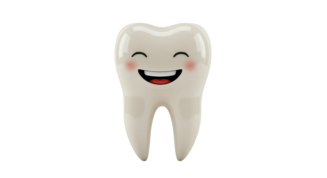 Isolated Happy Tooth Smiling Dental Health