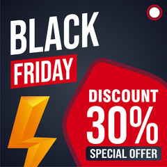 30% Discount Offer Banner - Mega Sale Promotion