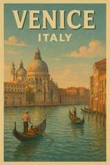 Venice Italy historical architecture landscape with gondolas cruising the Grand Canal showcasing beautiful cityscape and vibrant culture travel destination.