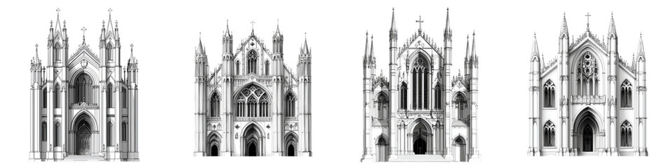 Fototapeta premium Gothic cathedral architecture and landmark design