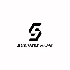 design logo creative tech letter S