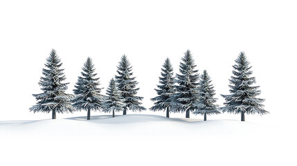 Fototapeta premium Winter Forest Landscapes with Snow and Bare Trees